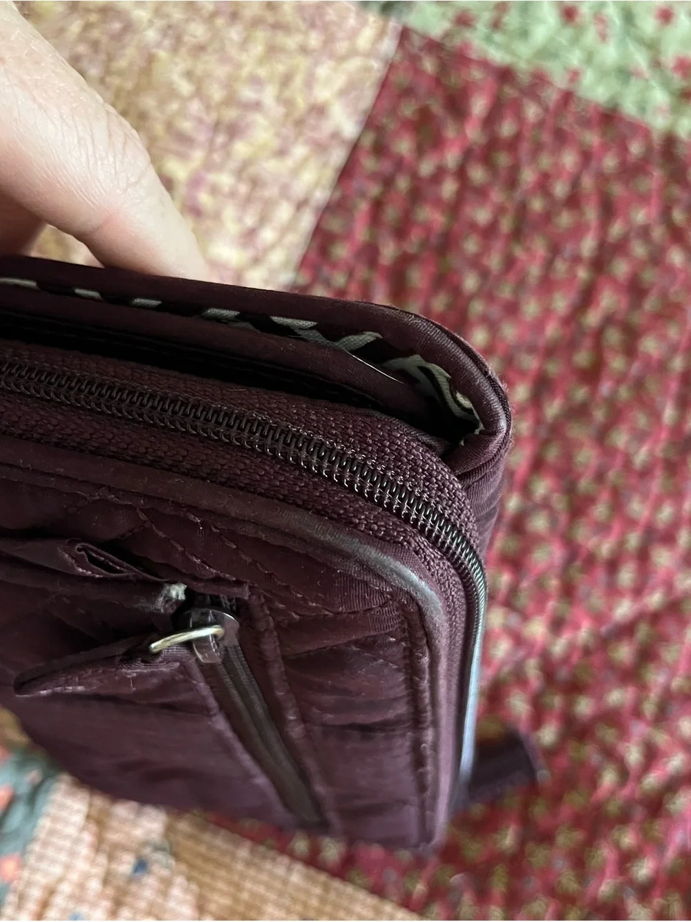 Vera Bradley Quilted Plum Flap Wallet - Picture 4 of 5